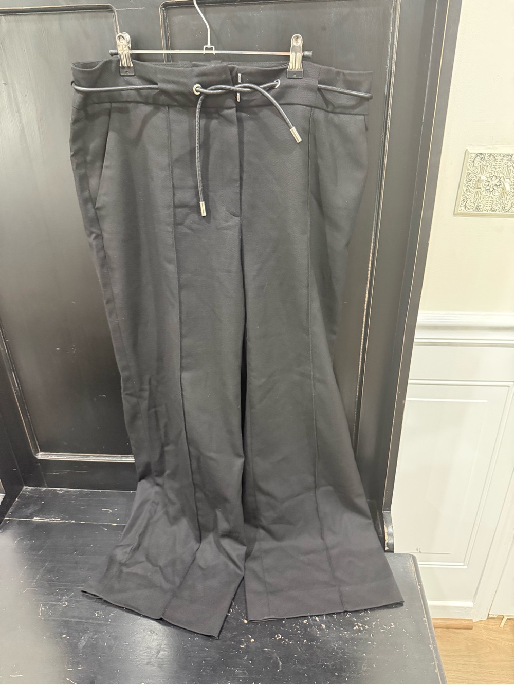 Hugo Boss Black Wide-Leg Pants with Belt